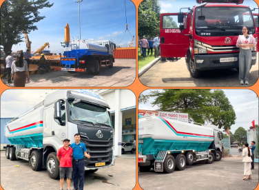 MỘT SỐ HÌNH ẢNH BÀN GIAO XE BỒN CÁM, XE BỒN NƯỚC, XE CHỮA CHÁY CHO KHÁCH HÀNG