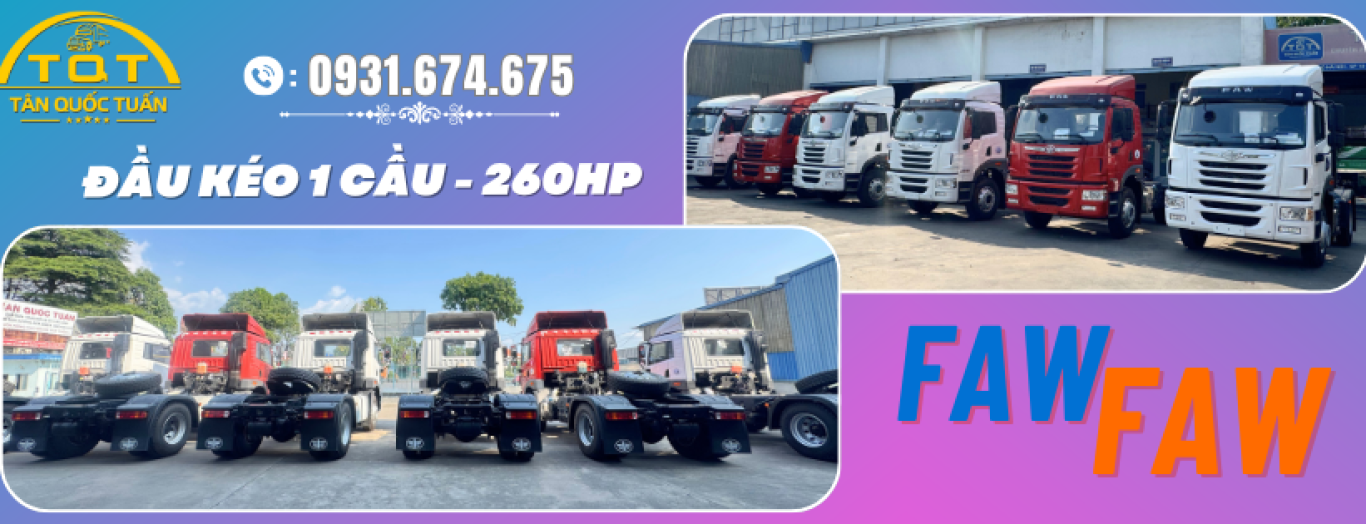 ĐẦU KÉO FAW 1 CẦU 260HP