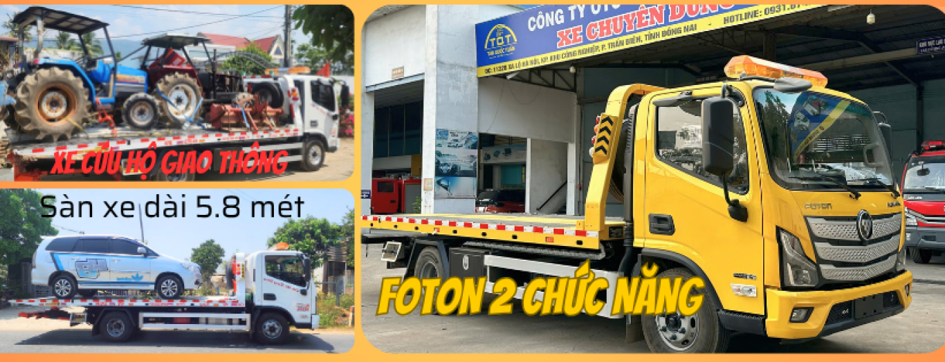 XE CỨU HỘ FOTON; XE CUU HO 2 CHUC NANG