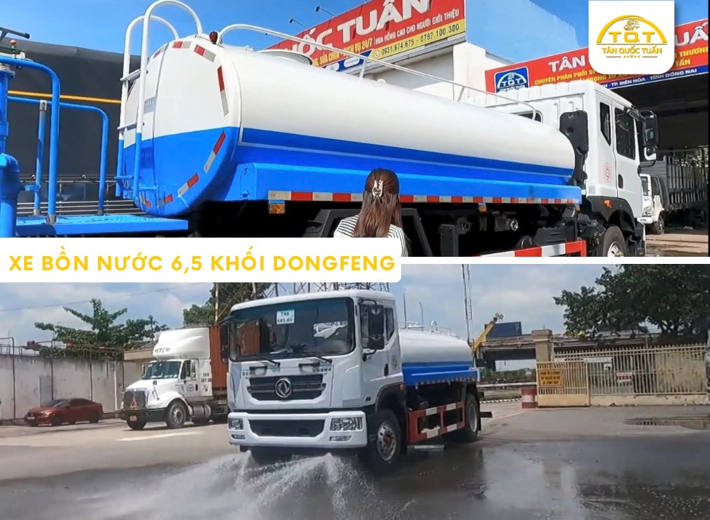 xe bồn chở nước dongfeng 6,5 khối